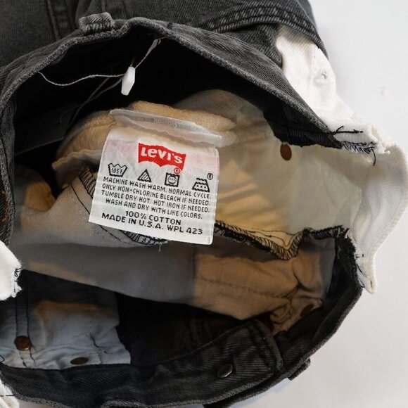 EB DENIM Black & Whites Upcycled Levi Straight Leg Jeans - Size 22/XXS - NWT - Picture 9 of 10